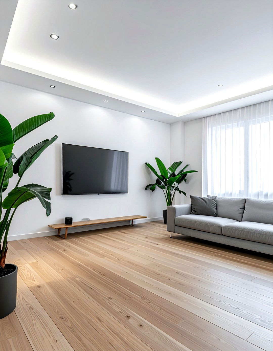 Minimalist Media Room - 30 living room home theater ideas