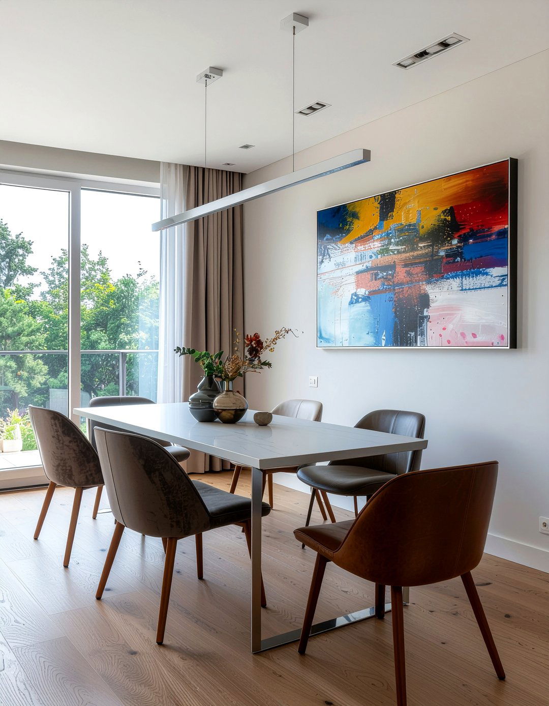 Minimalist Metal Picture Rail - 30 dining room picture rail ideas