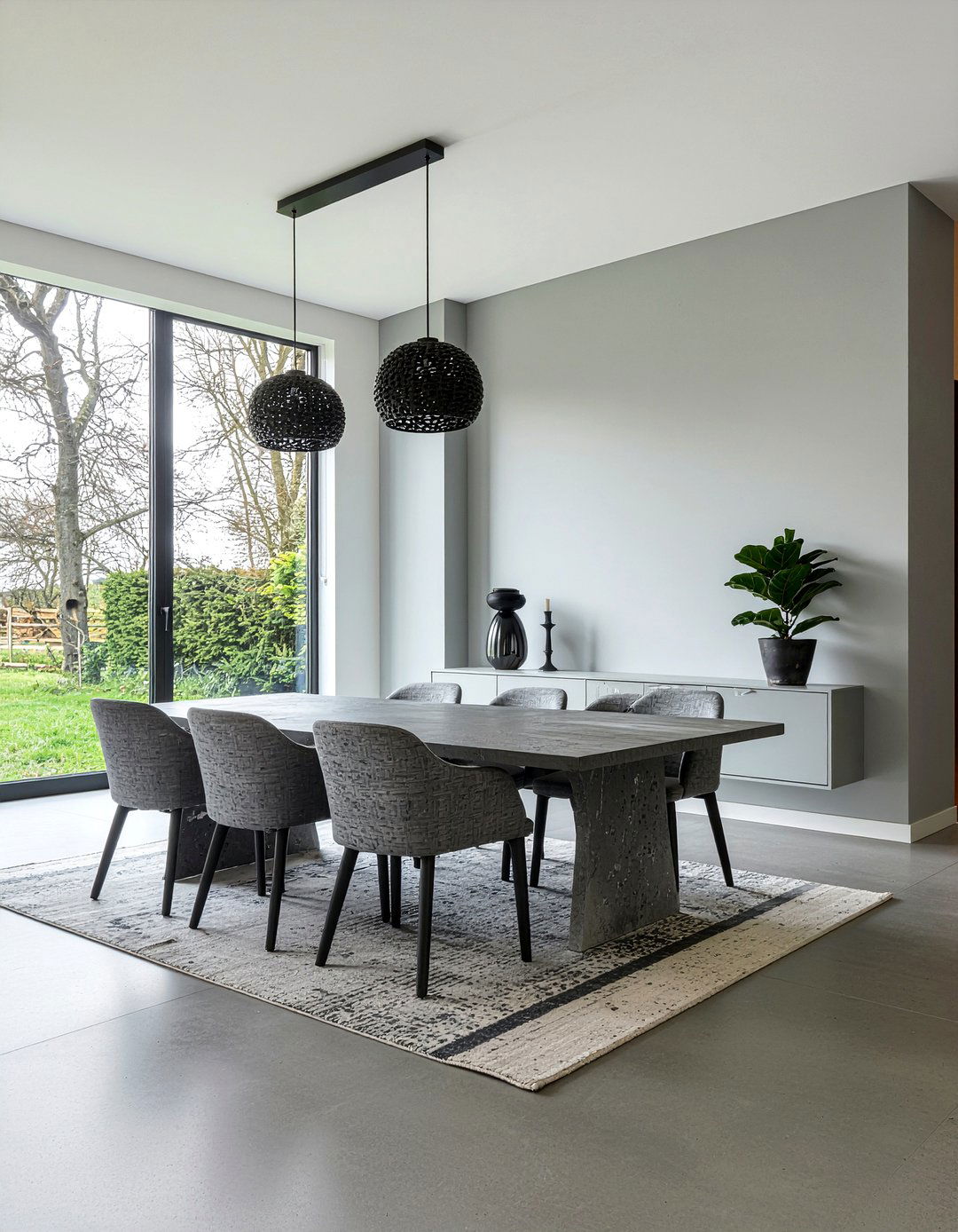 Minimalist Monochrome Decor - 30 dramatic dining room ideas