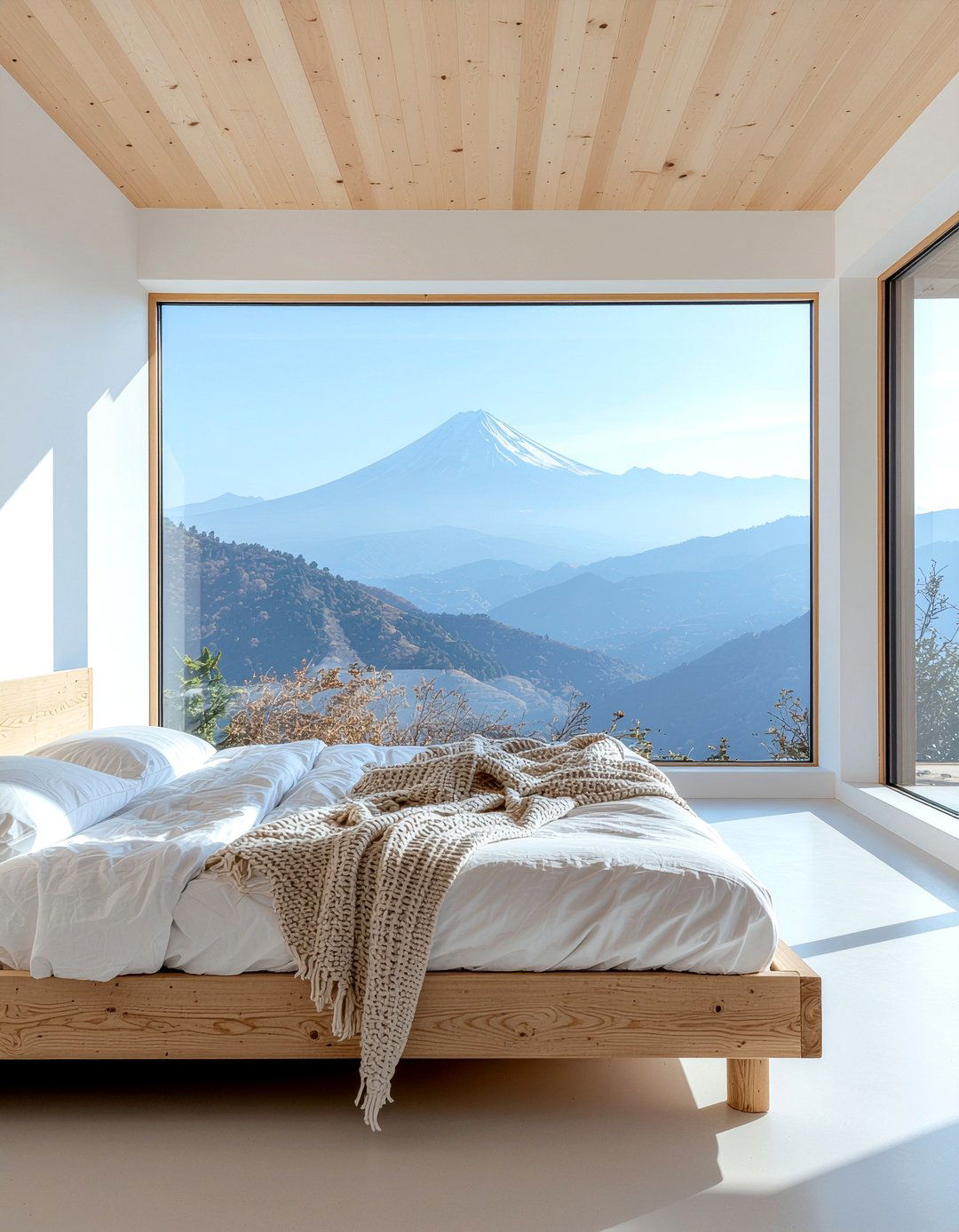 Minimalist Mountain Bedroom - 30 mountain house bedroom ideas
