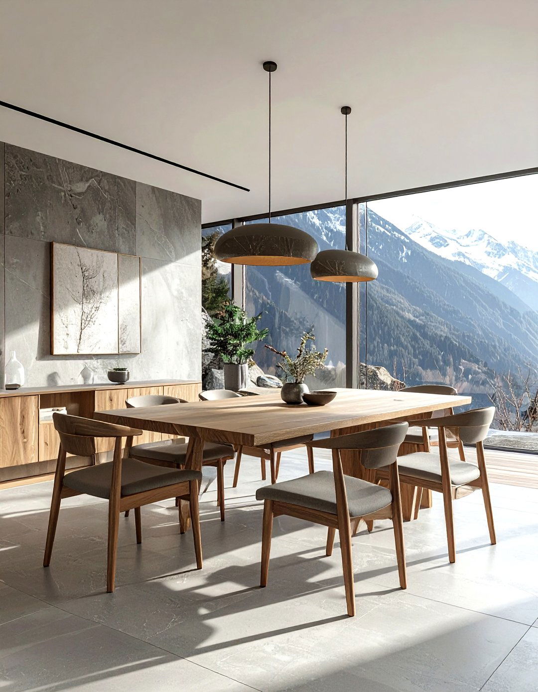 Minimalist Mountain Dining Room - 30 mountain dining room ideas