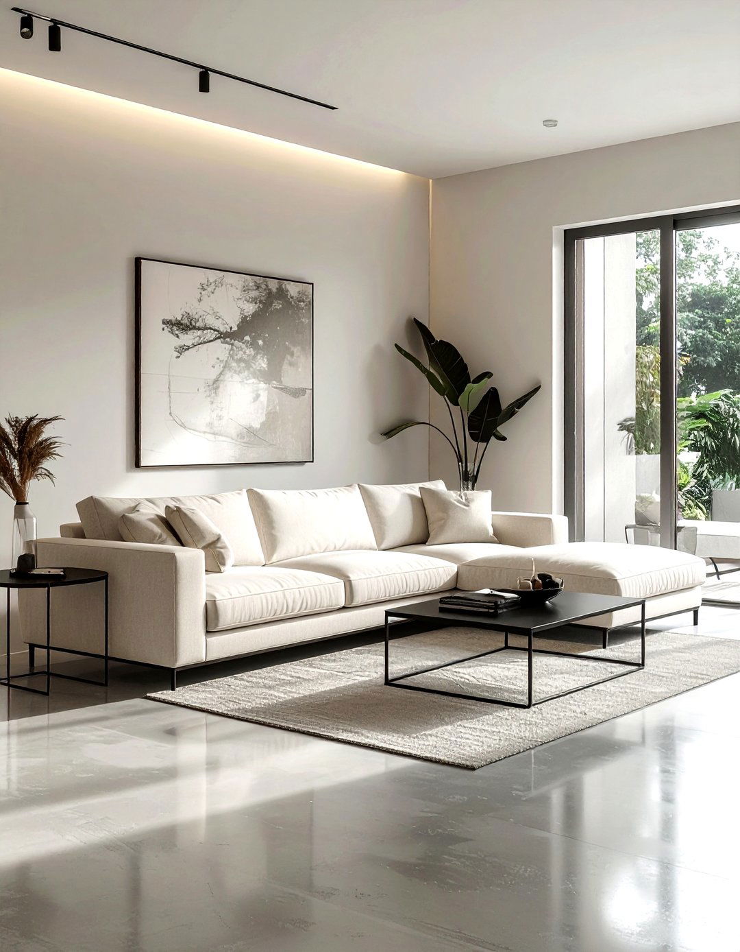 Minimalist Neutral Living Room - 30 cream living room furniture ideas