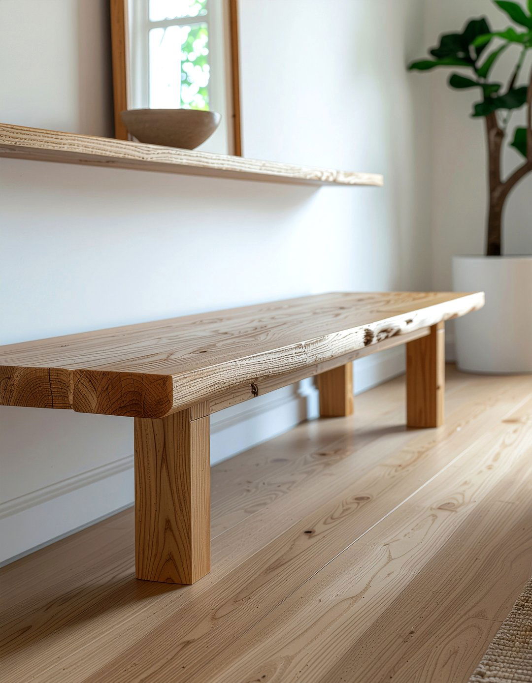 Minimalist Oak Bench - 30 dining room investment piece ideas