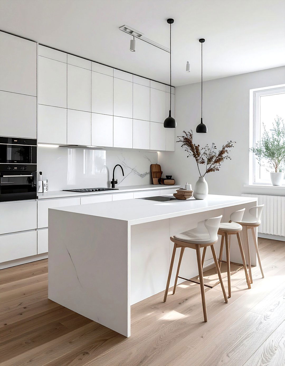 Minimalist Off White Kitchen - 30 peaceful kitchen ideas