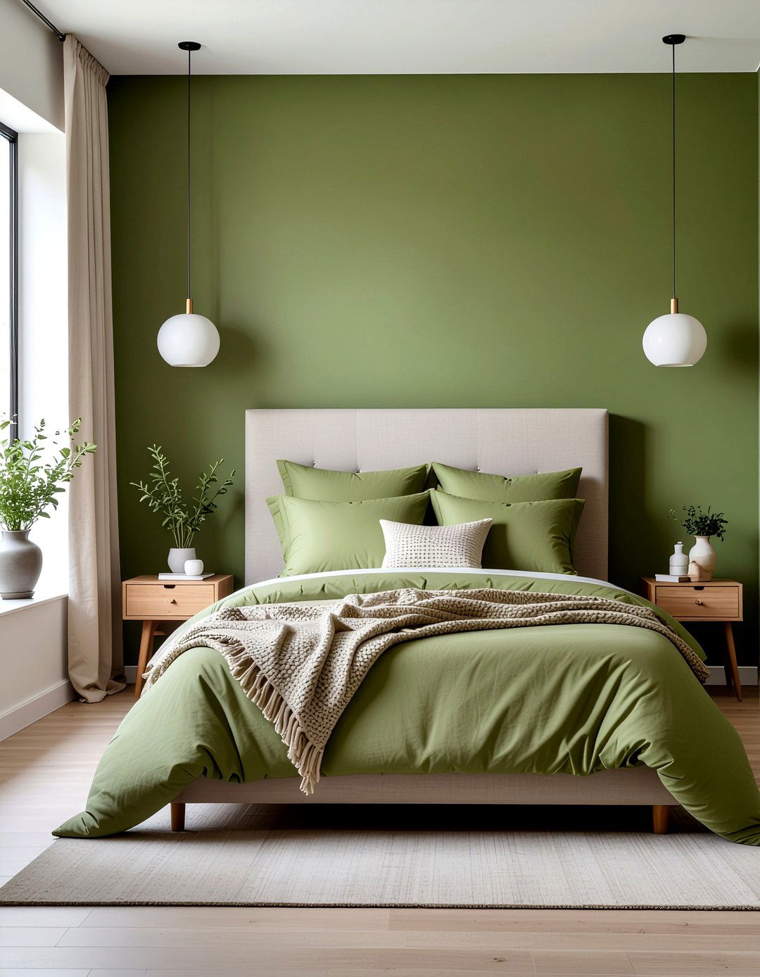 Minimalist Olive Green Bedroom - 30 olive green bedroom ideas