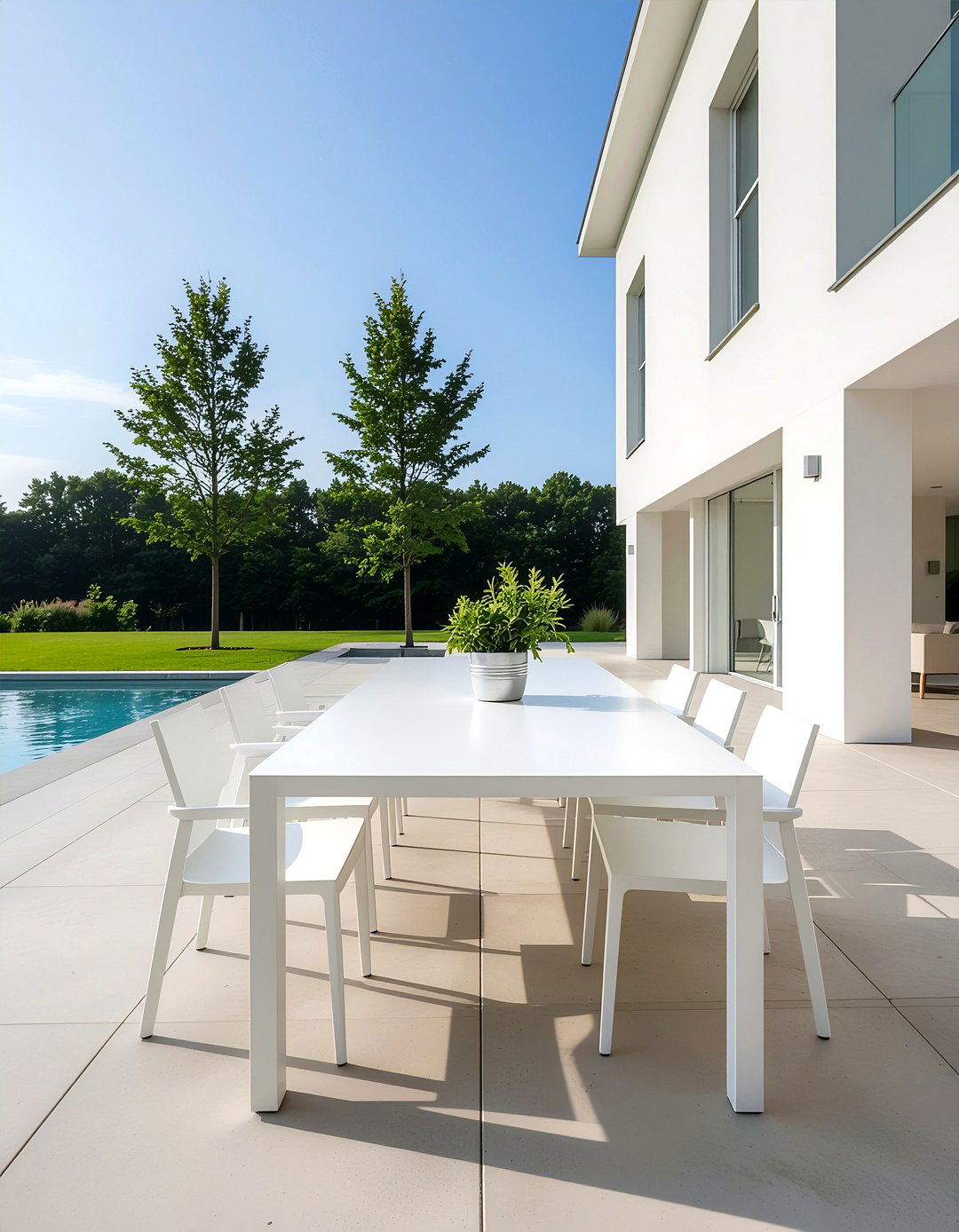 Minimalist Outdoor Dining Space - 30 outdoor dining ideas