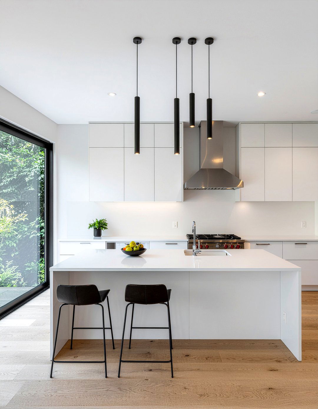 Minimalist Pendant Light - 30 clean-lined kitchen ideas