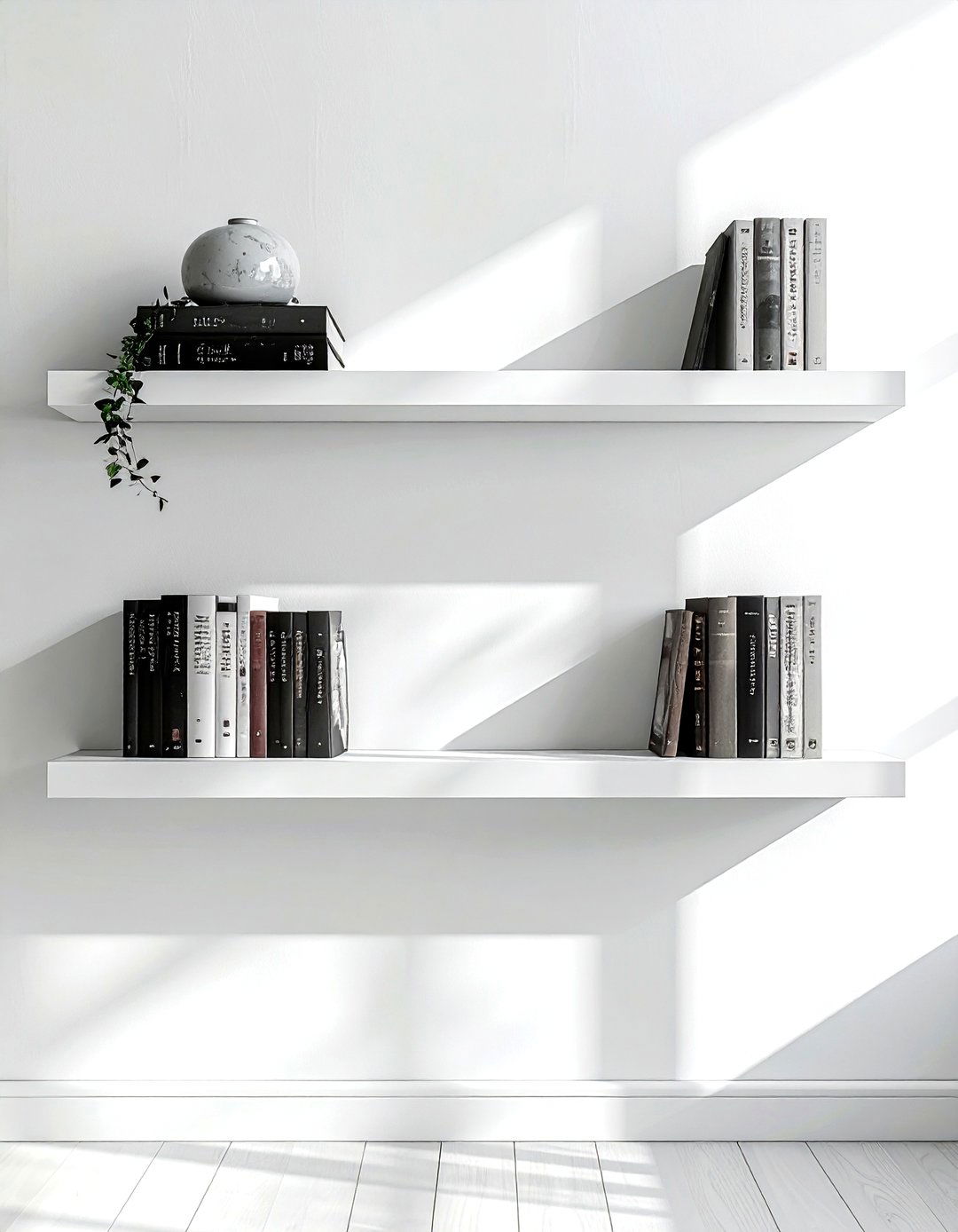 Minimalist Picture Ledge - 30 living room book displays