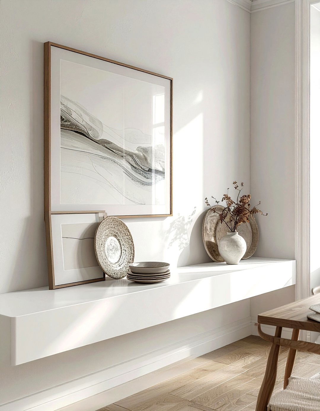 Minimalist Picture Ledge - 30 dining room shelving ideas