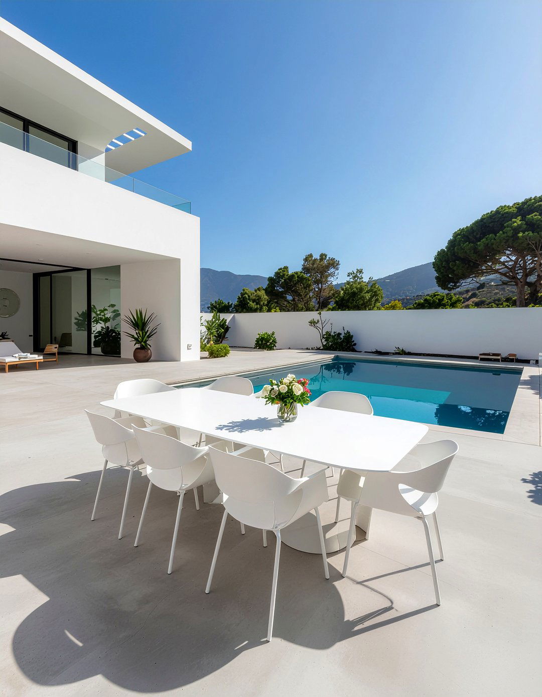 Minimalist Pool Deck - 30 poolside dining ideas