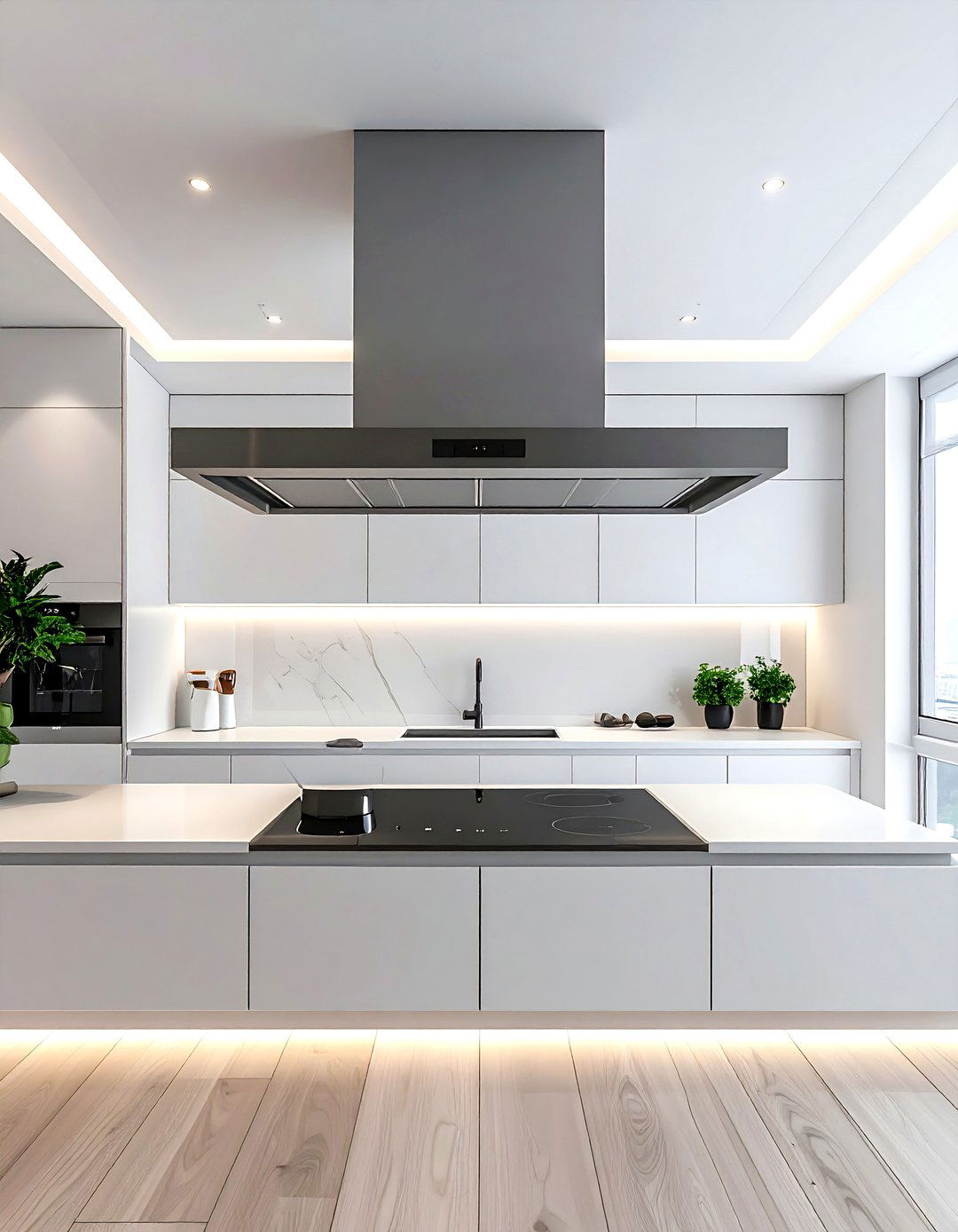 Minimalist Range Hood - 30 under cabinet hood kitchen ideas