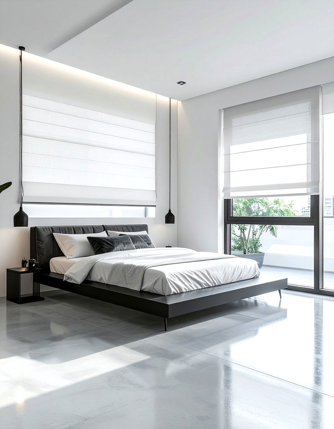Minimalist Roller Shades - 30 bedroom curtain ideas