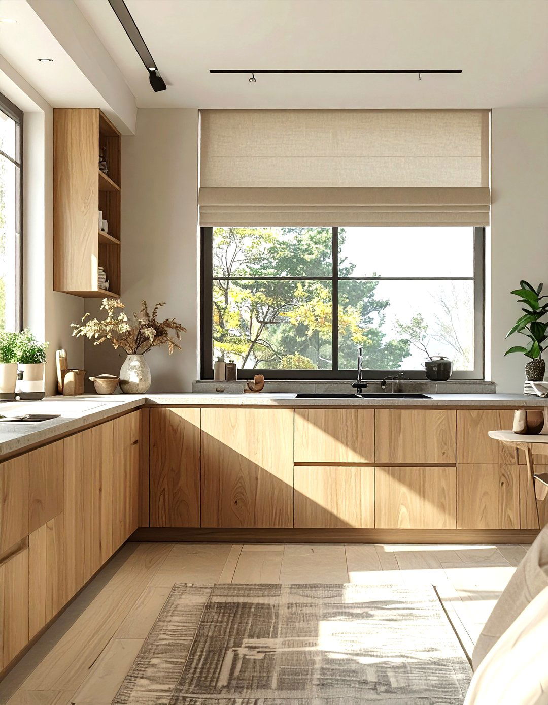 Minimalist Roman Shade - 30 kitchen roman shade ideas