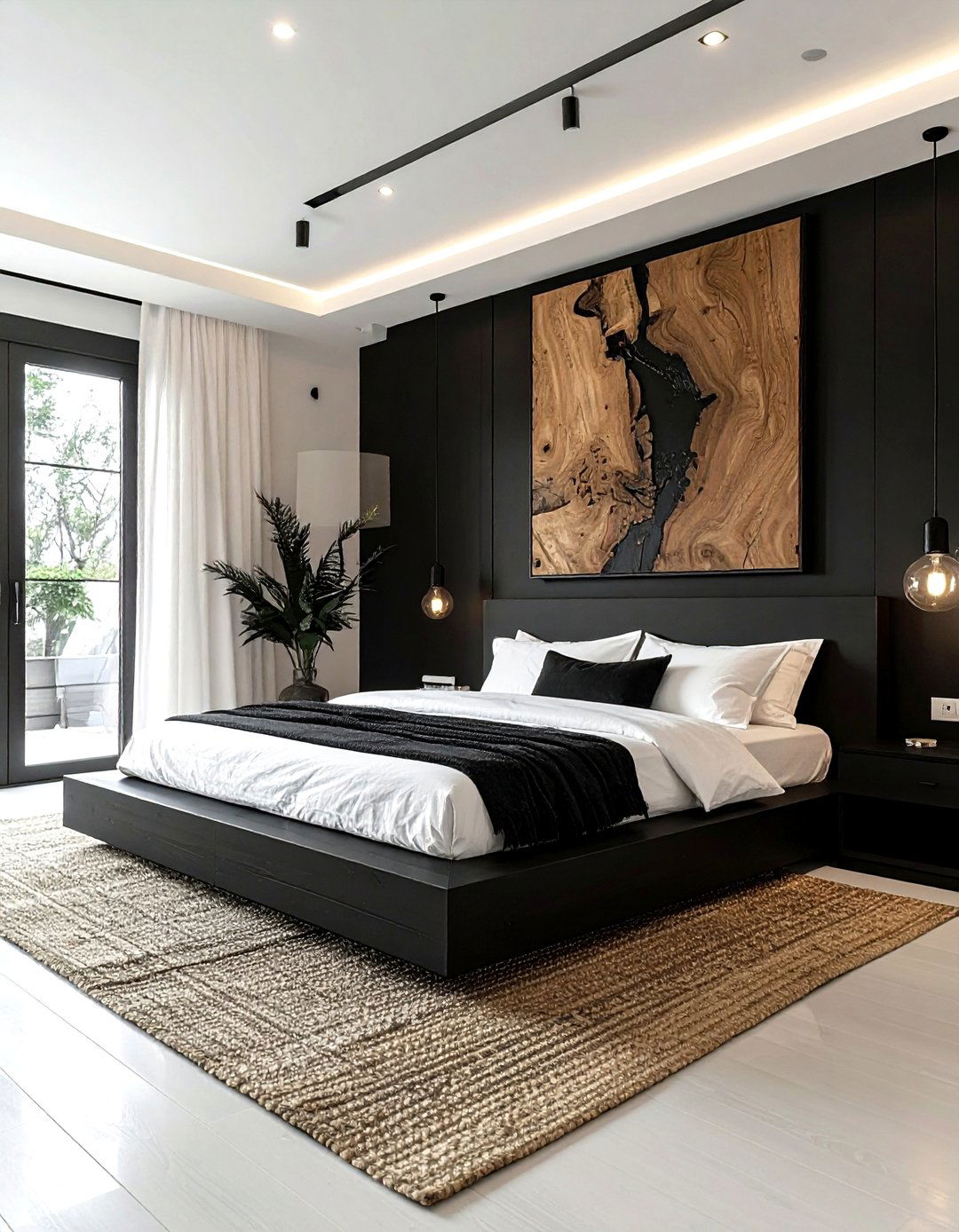 Minimalist Rustic Black Bedroom - 30 rustic black bedroom ideas
