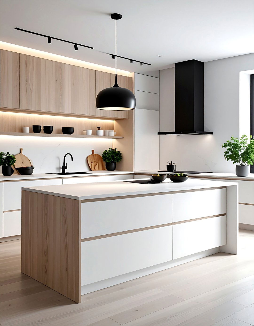 Minimalist Scandinavian Kitchen - 30 solid surface countertop kitchen ideas