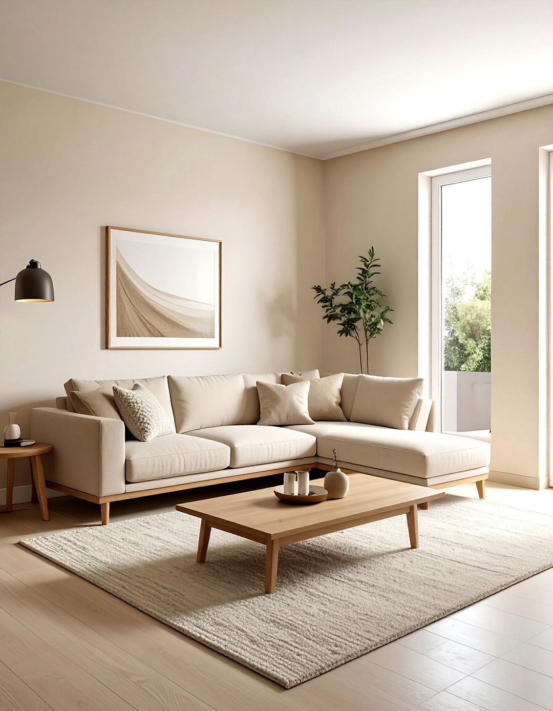 Minimalist Scandinavian Living Room - 30 scandinavian beige living room ideas