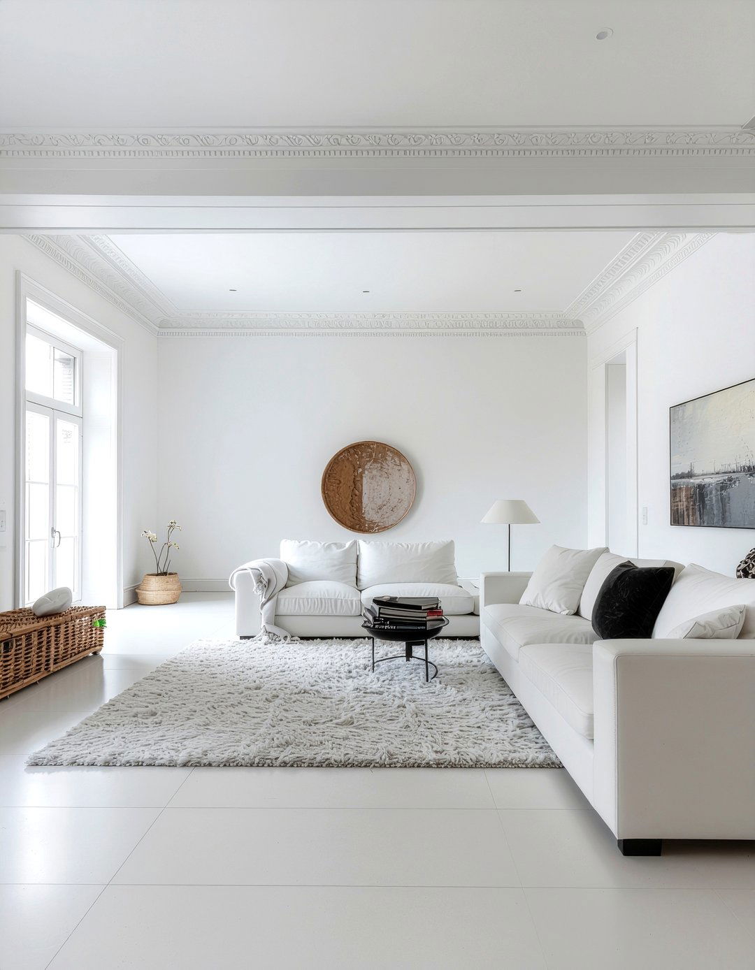 Minimalist Shadow Line Molding - 30 living room crown molding ideas