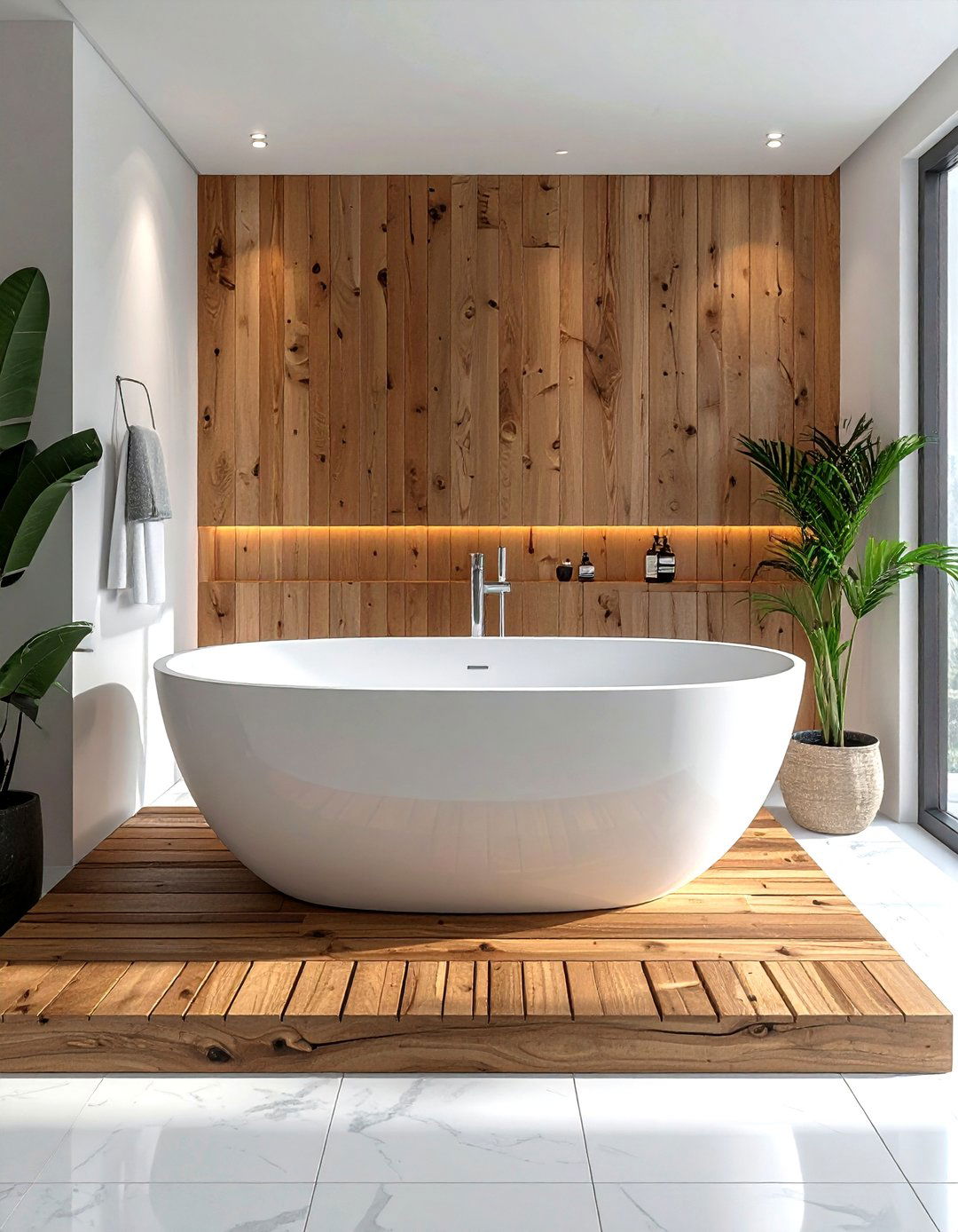 Minimalist Soaking Tub - 30 soaking tub ideas