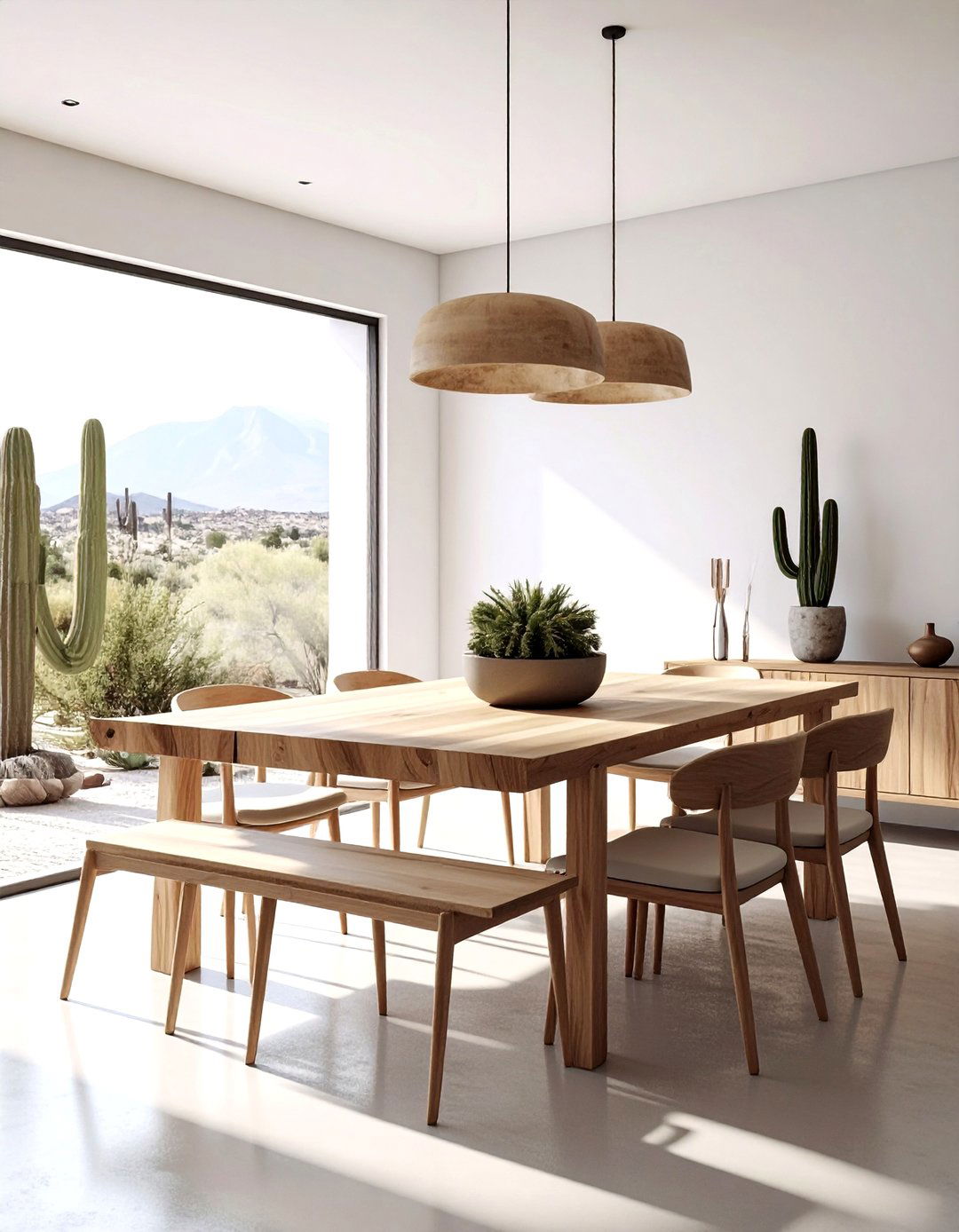 Minimalist Southwestern Dining Room - 30 Santa Fe dining room ideas