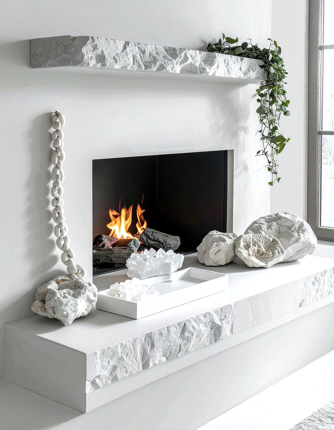 Minimalist Stone Objects - 30 mantel arrangement ideas