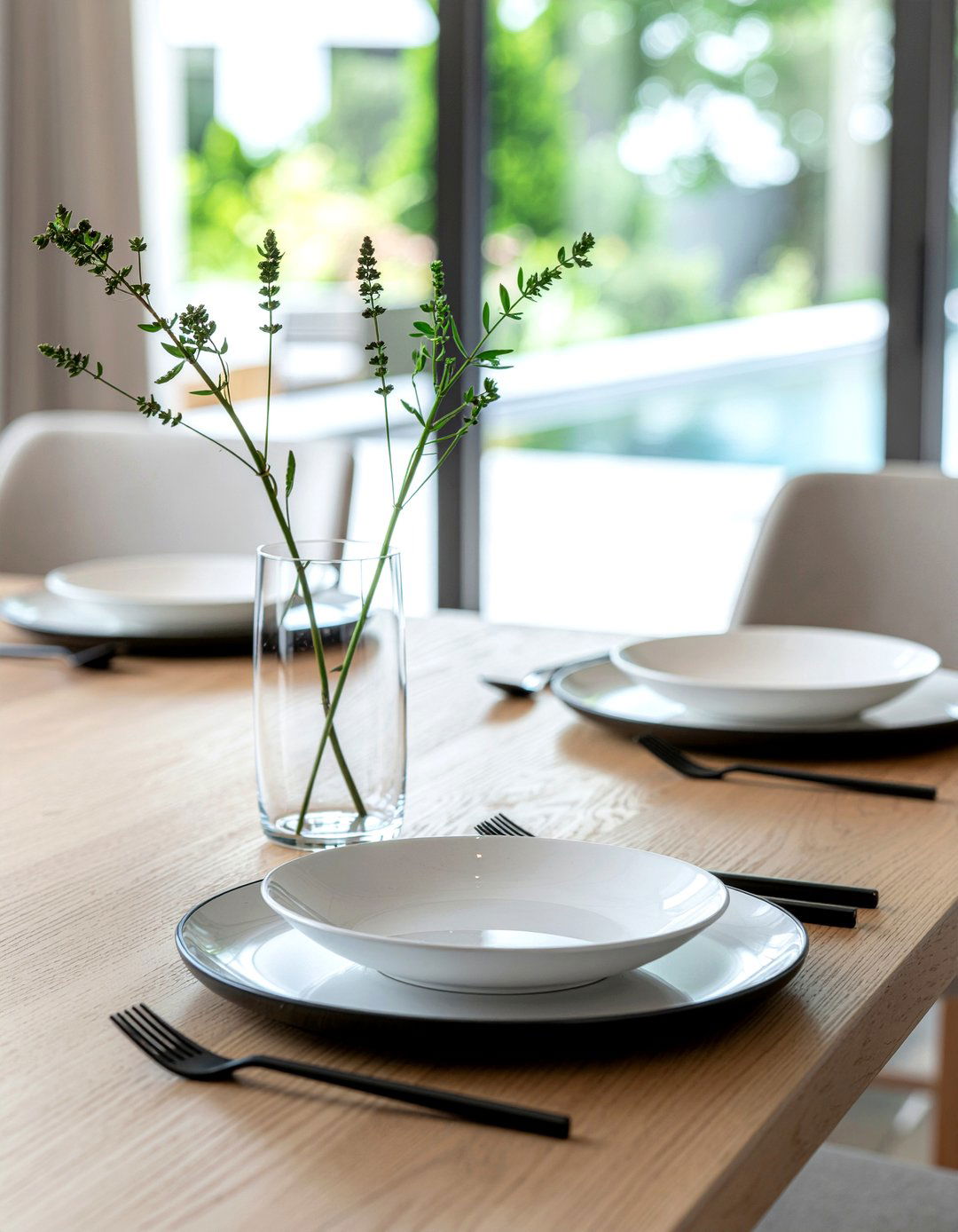 Minimalist Table Setting - 30 dining room table setting ideas