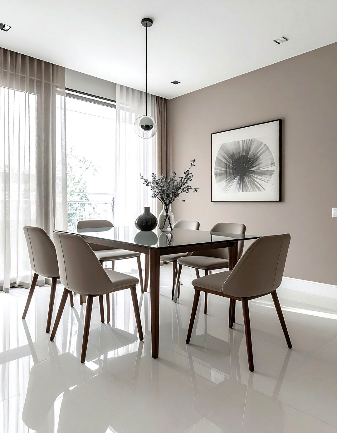 Minimalist Taupe Dining Room - 30 taupe dining room ideas