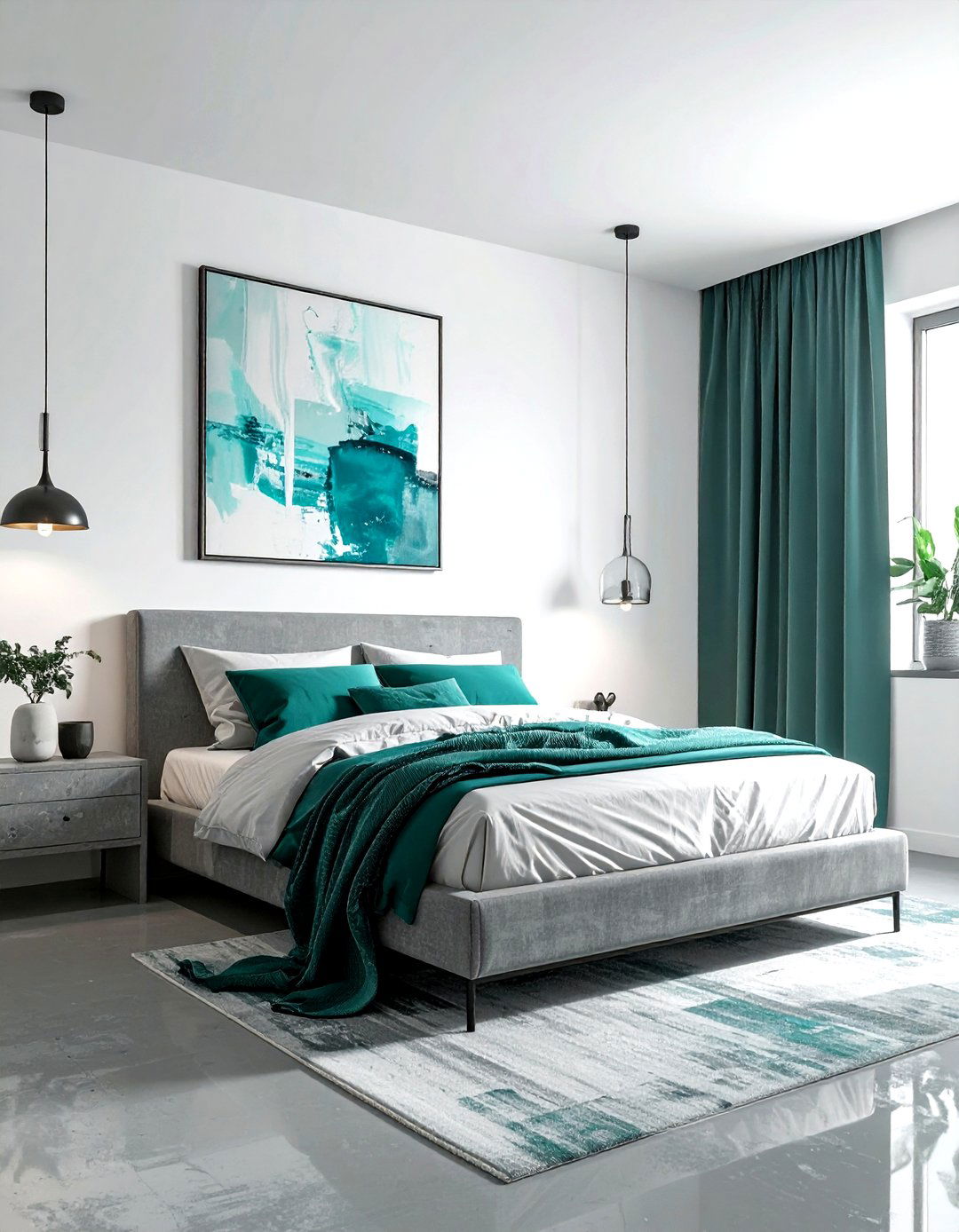 Minimalist Teal Industrial Bedroom - 30 industrial teal bedroom ideas