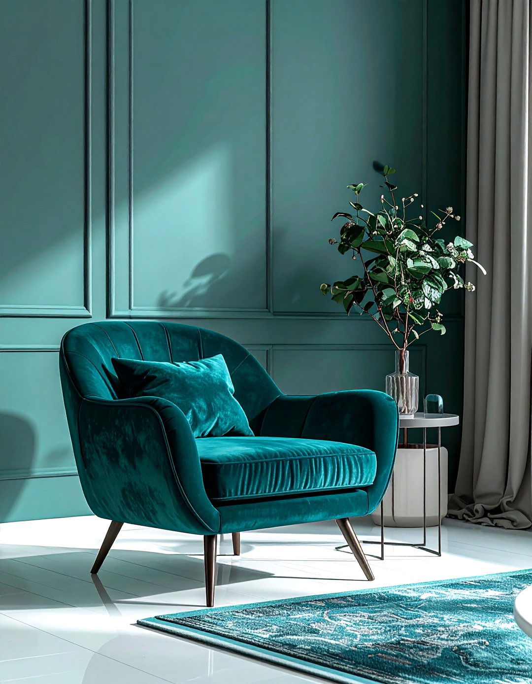 Minimalist Teal Living Room - 30 contemporary teal living room ideas