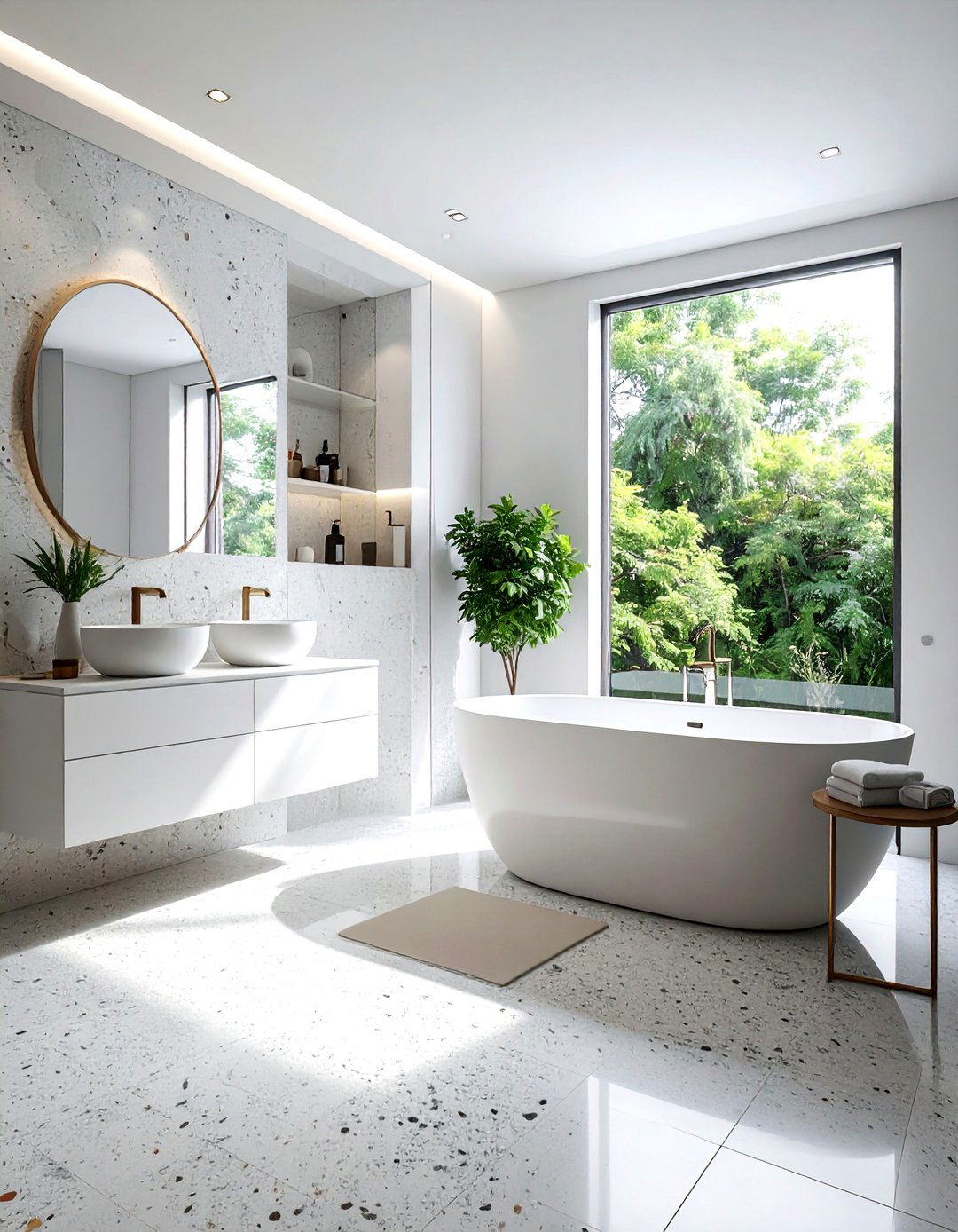 Minimalist Terrazzo Bathroom - 30 terrazzo bathroom ideas