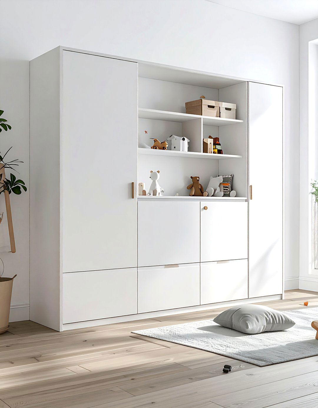 Minimalist Toy Cabinets - 30 playroom organization ideas