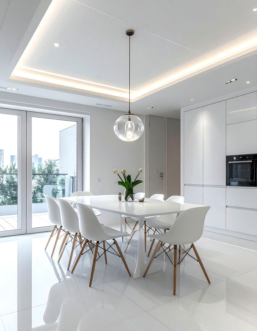 Minimalist Tray Ceiling - 30 dining room tray ceiling ideas