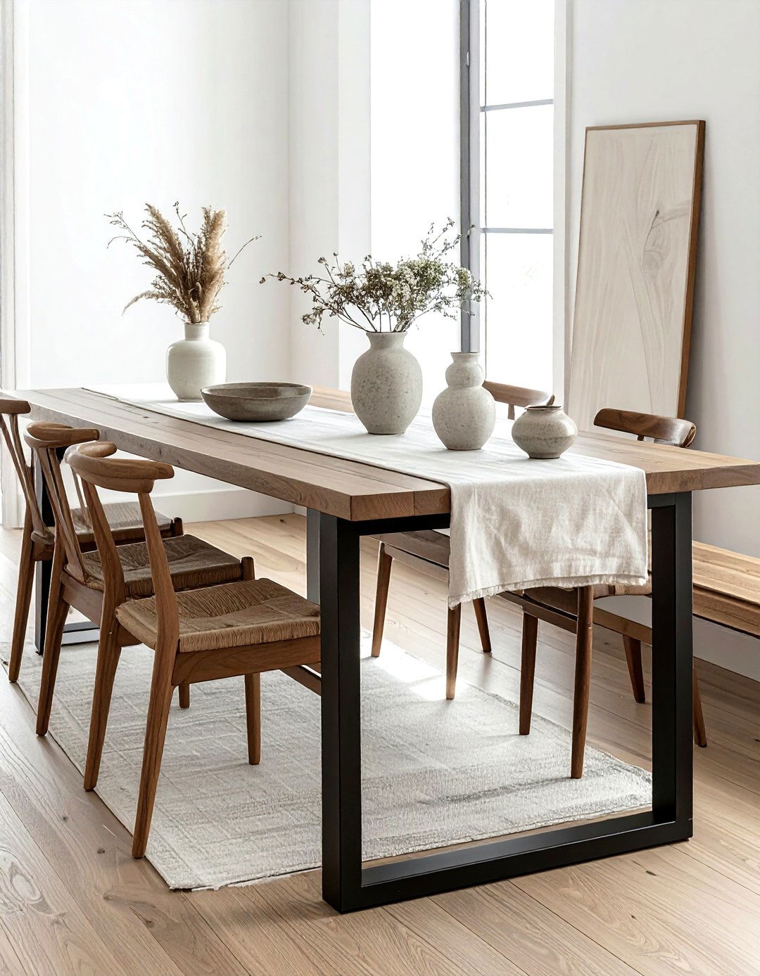 Minimalist Trestle Dining Table - 30 modern dining table ideas