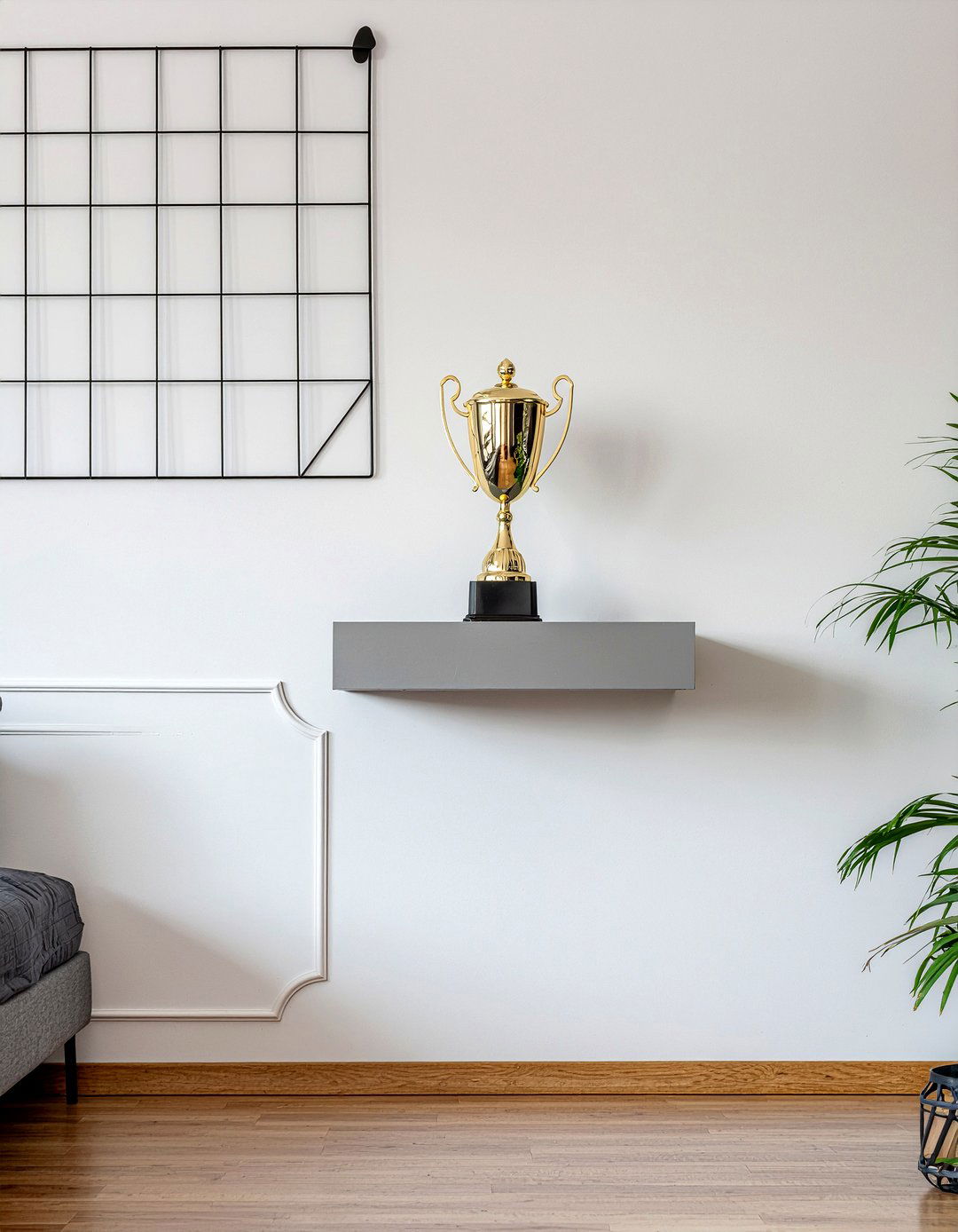 Minimalist Trophy Shelf - 30 bedroom trophy display ideas