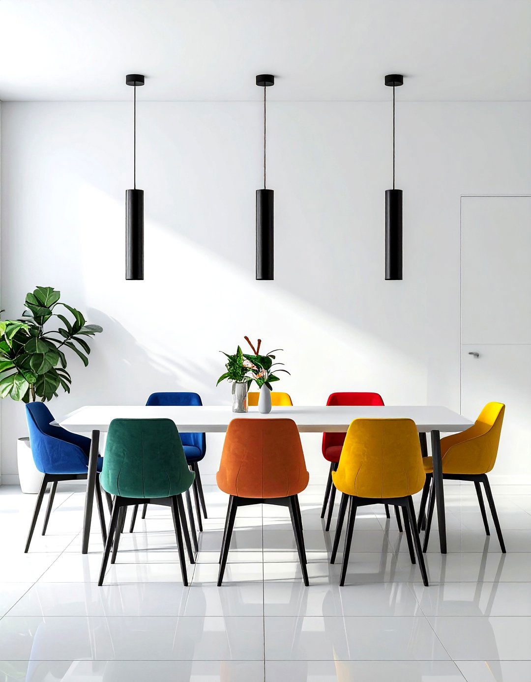 Minimalist Tube Pendant - 30 dining room pendant lighting ideas