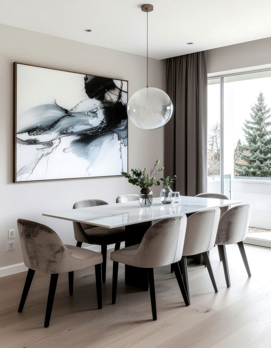 Minimalist Wall Art - 30 dining room timeless element ideas