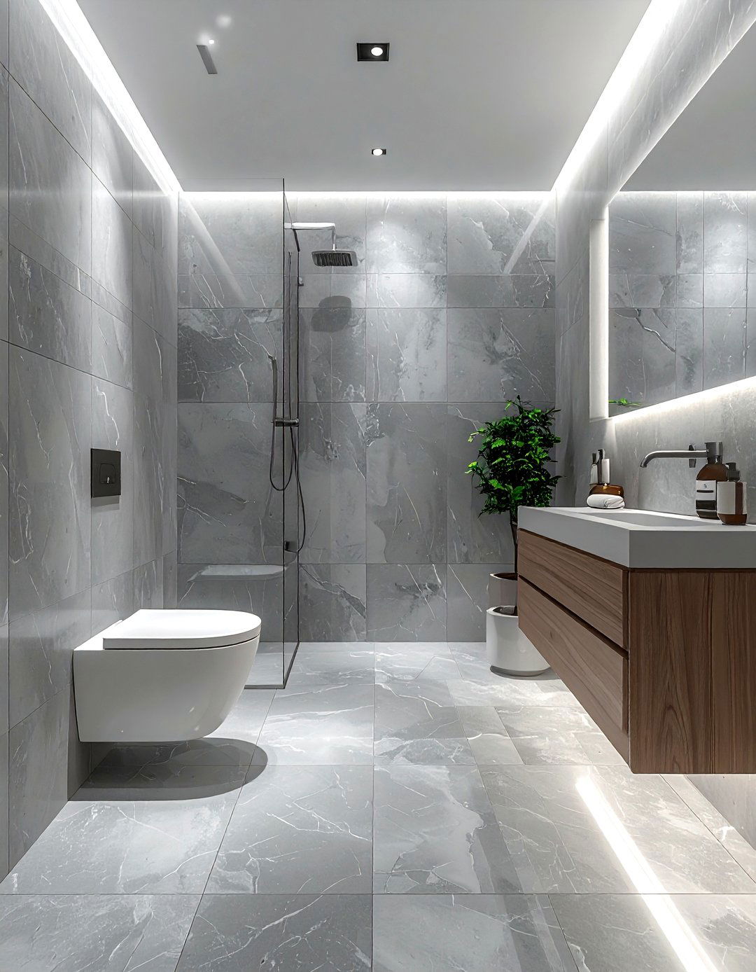 Minimalist Wet Room Design - 30 bathroom furniture placement