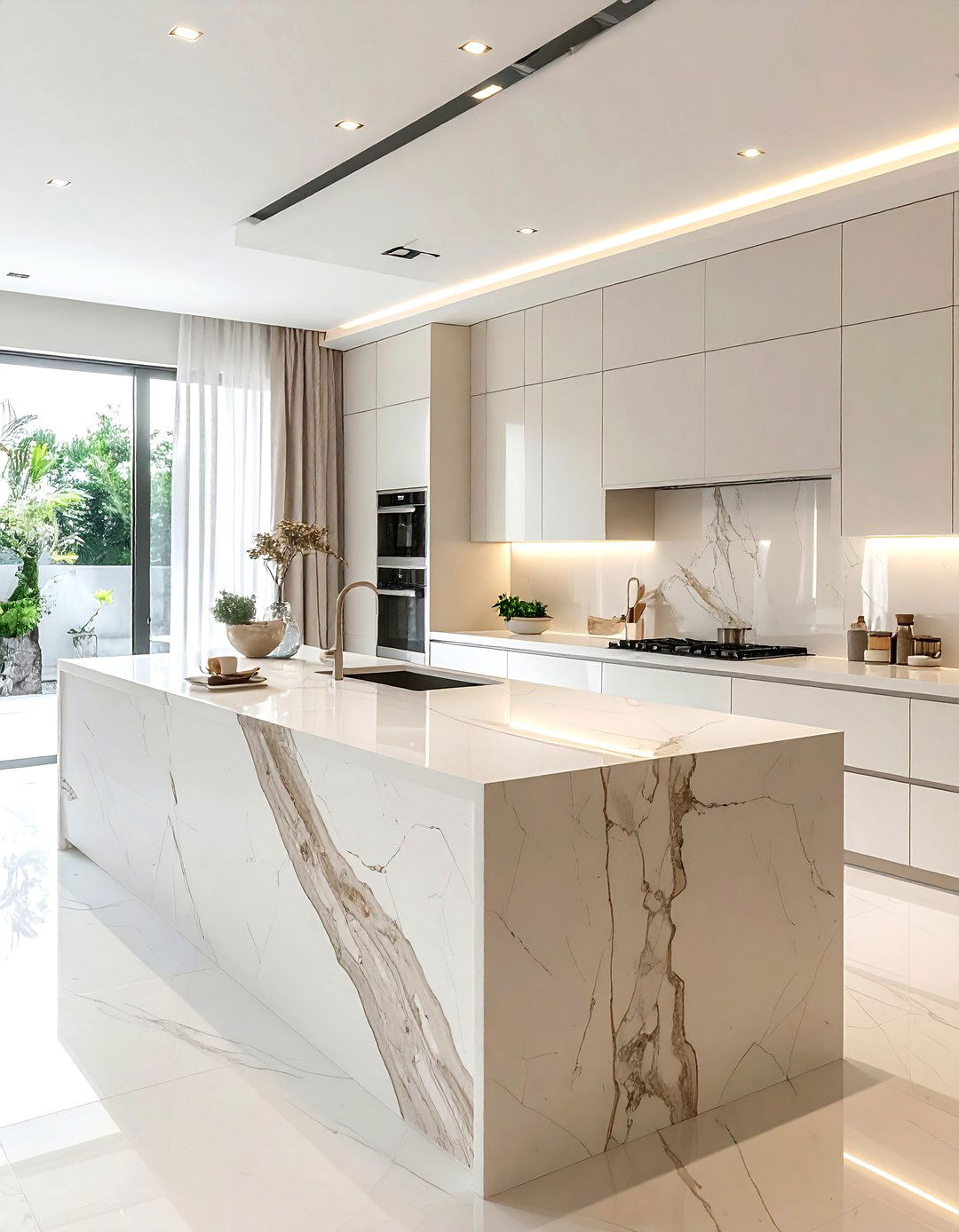 Minimalist White And Cream Kitchen Island - 30 cream and white kitchen ideas