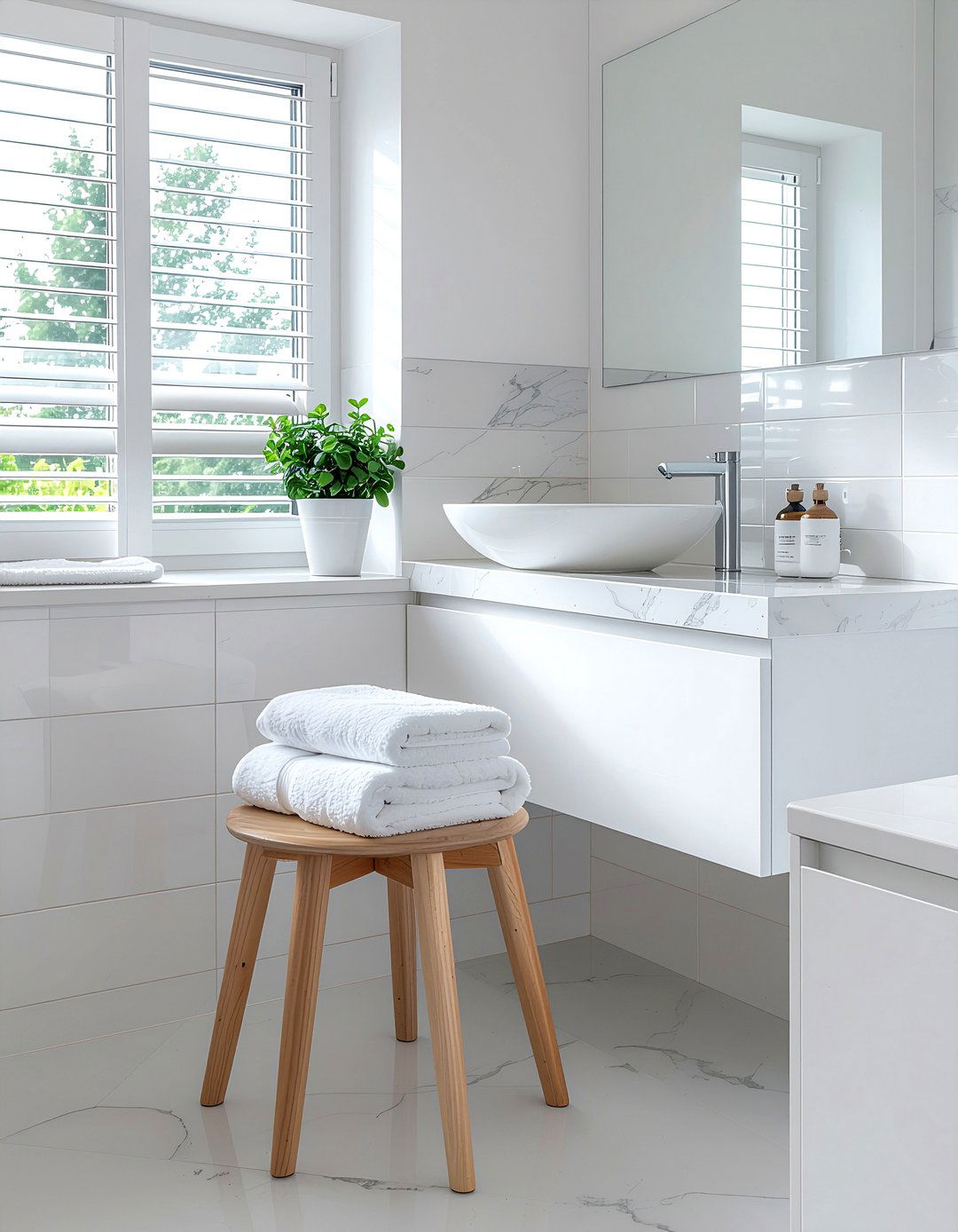 Minimalist White Bathroom - 30 cozy bathroom settings