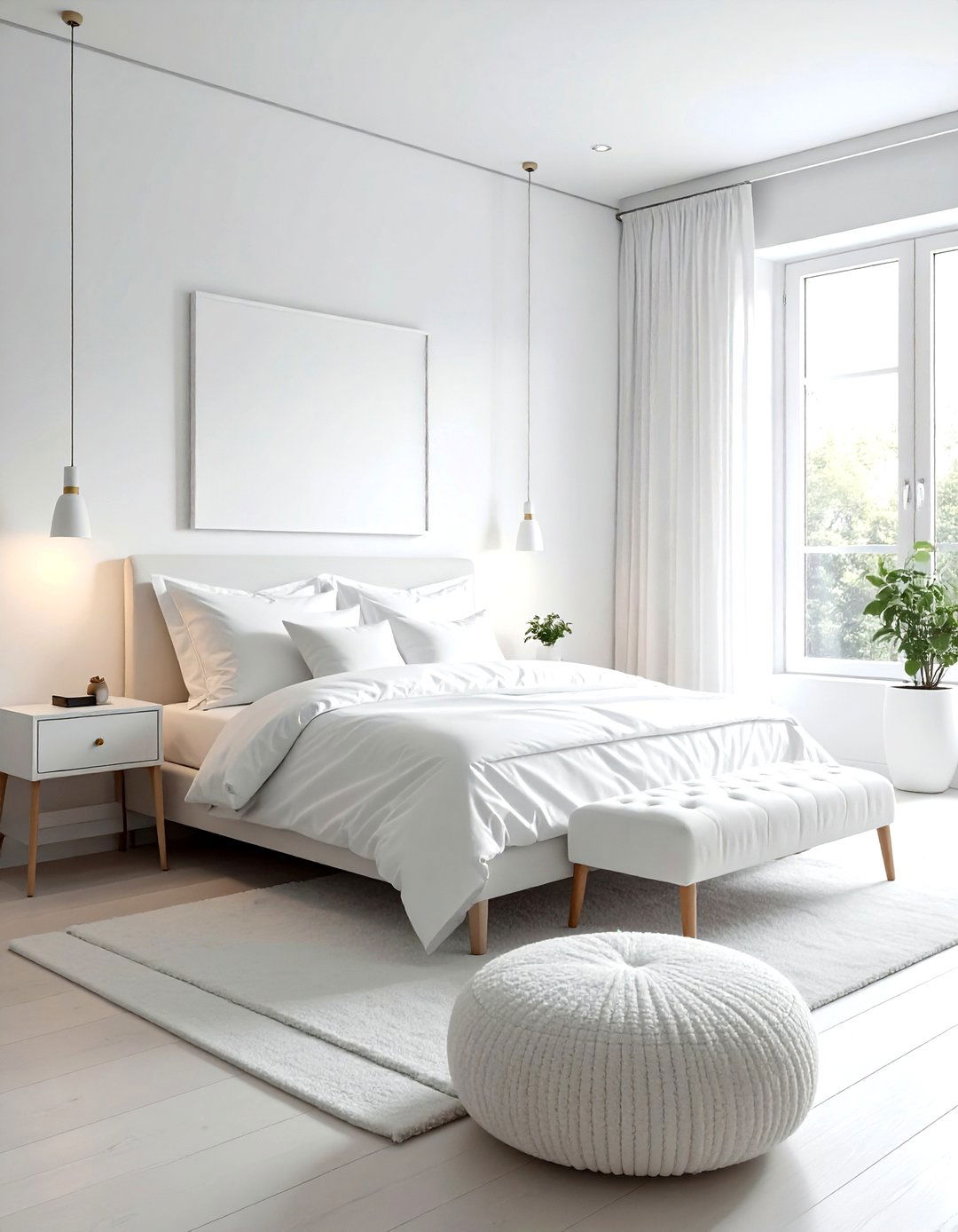 Minimalist White Bedroom - 30 modern bedroom ideas