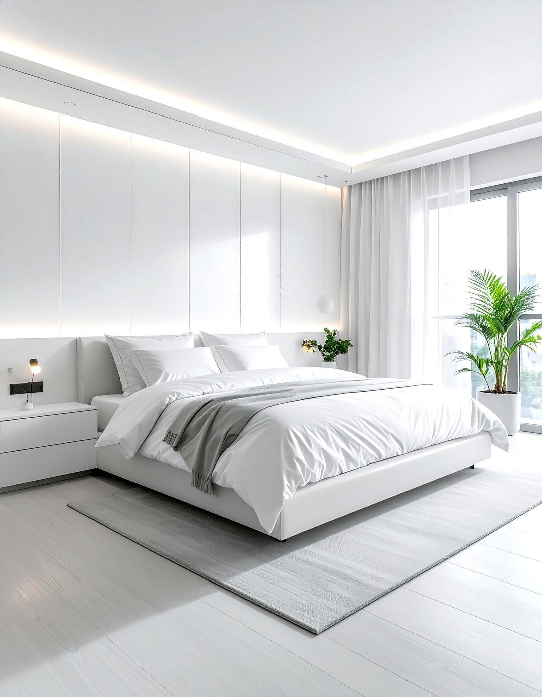 Minimalist White Bedroom - 30 modern white bedroom ideas