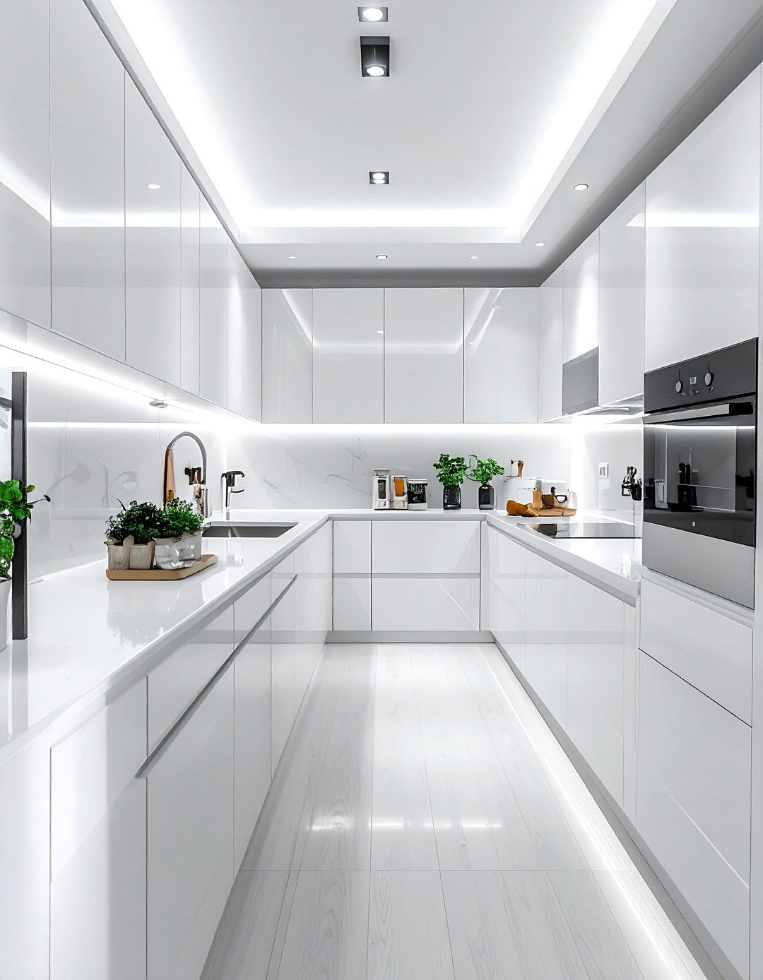 Minimalist White Cabinetry - 30 white kitchen furniture ideas
