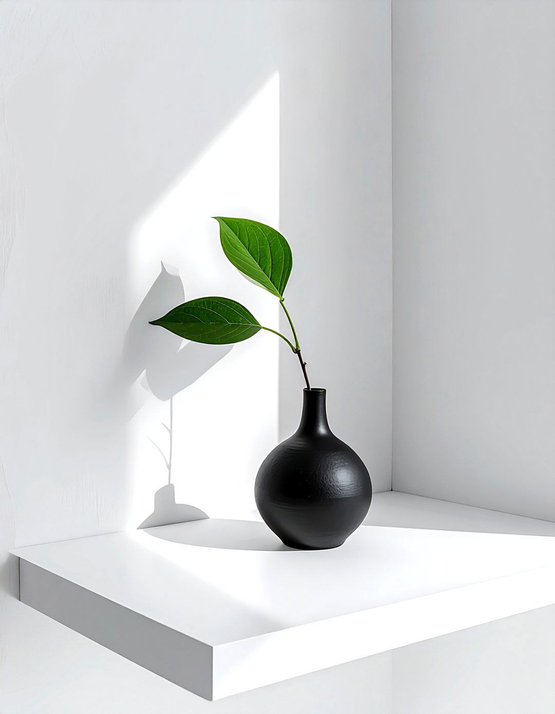 Minimalist White Corner Shelf - 30 living room corner shelving ideas