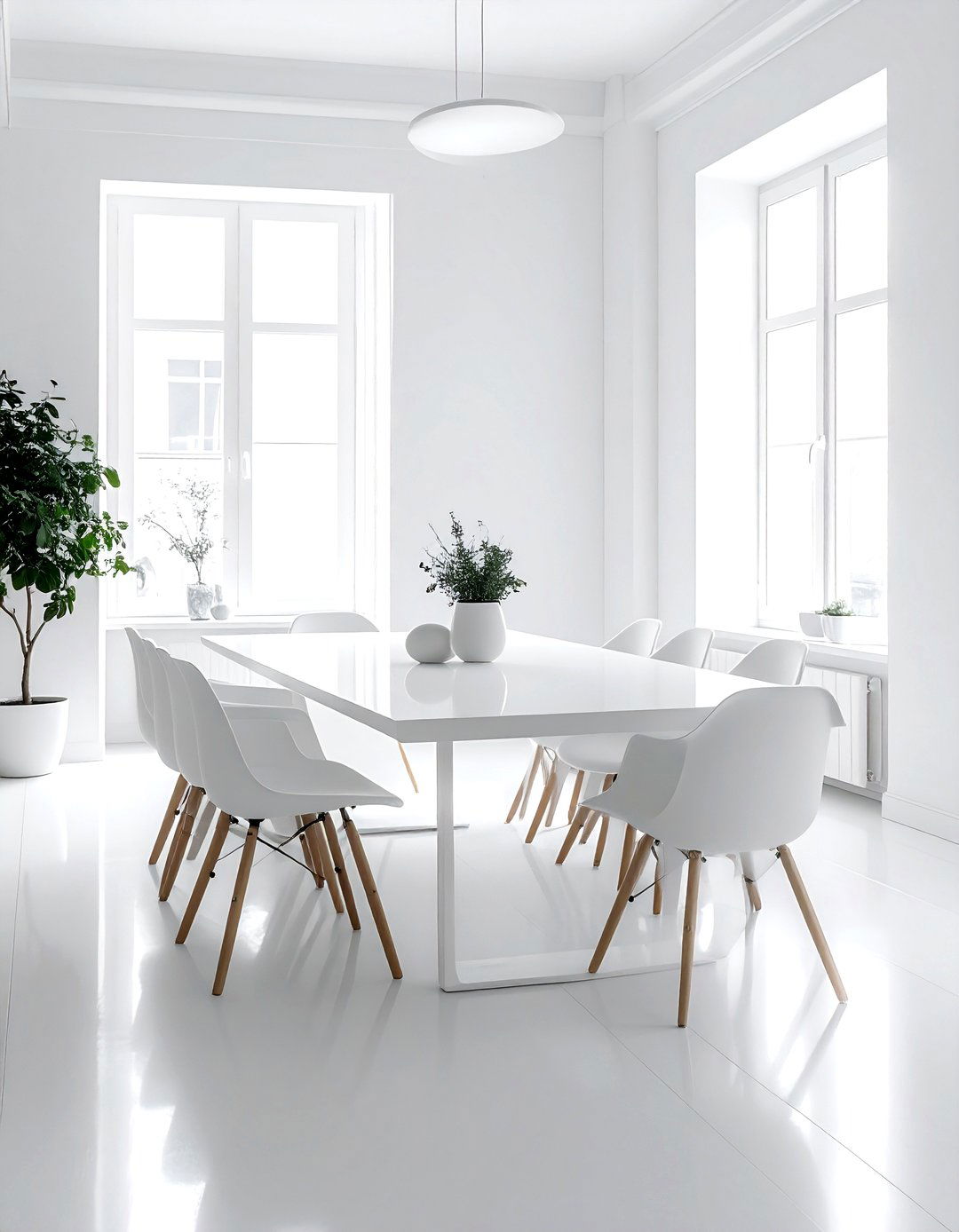Minimalist White Dining Room - 30 white dining room furniture ideas