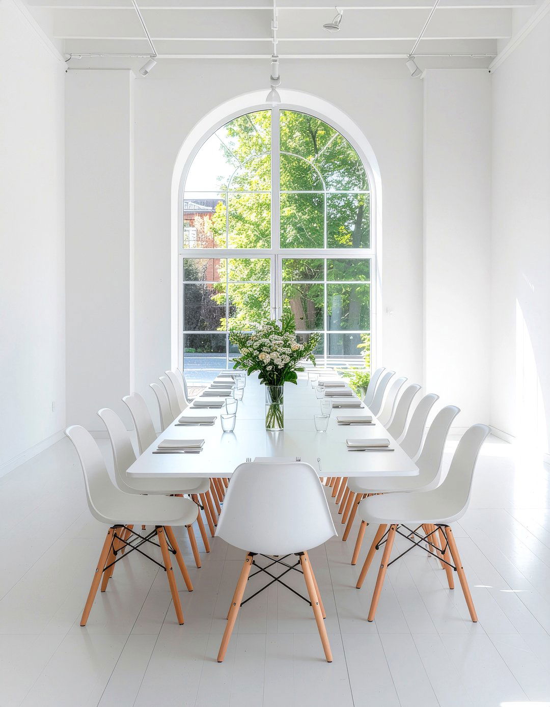 Minimalist White Dining Room Rehearsal - 30 dining room rehearsal dinner ideas