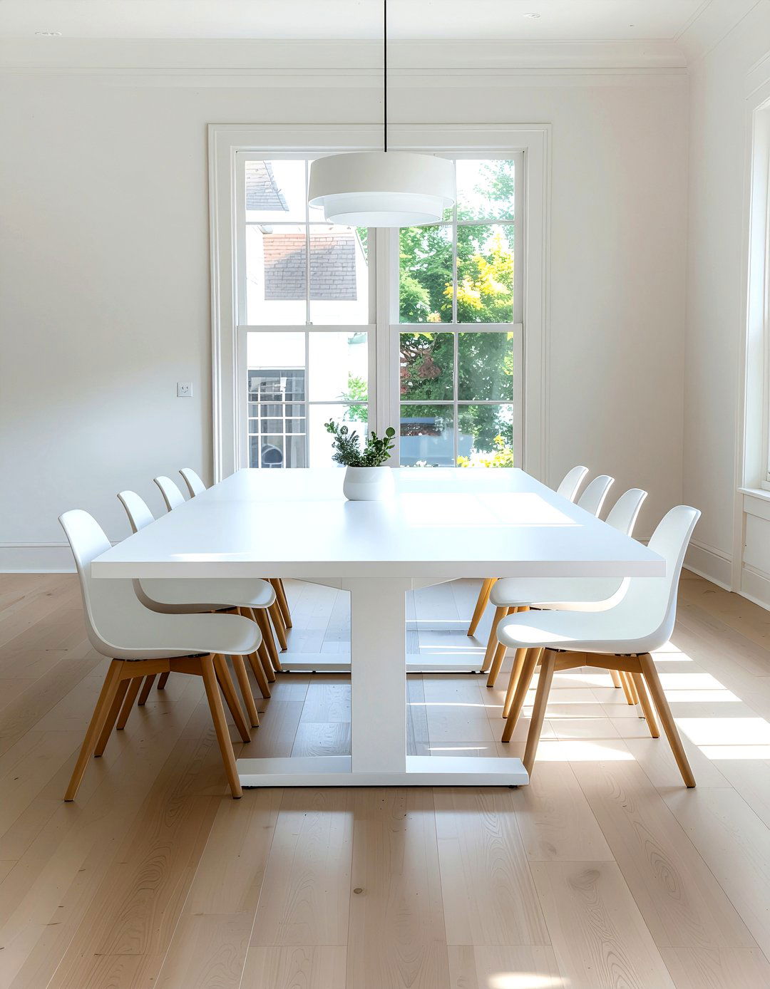 Minimalist White Dining Table - 30 dining table for 10 ideas