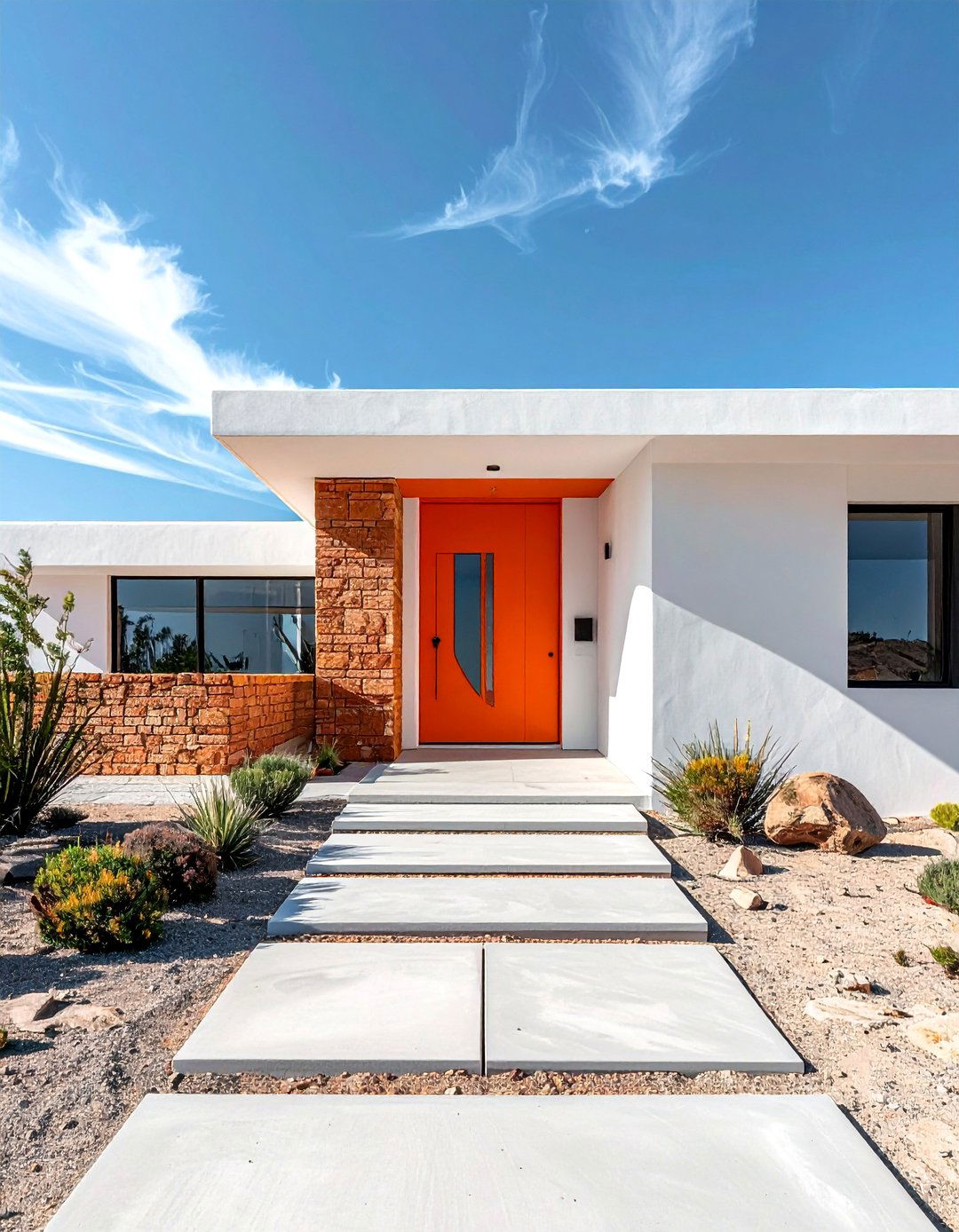 Minimalist White Exterior - 30 Palm Springs decor ideas