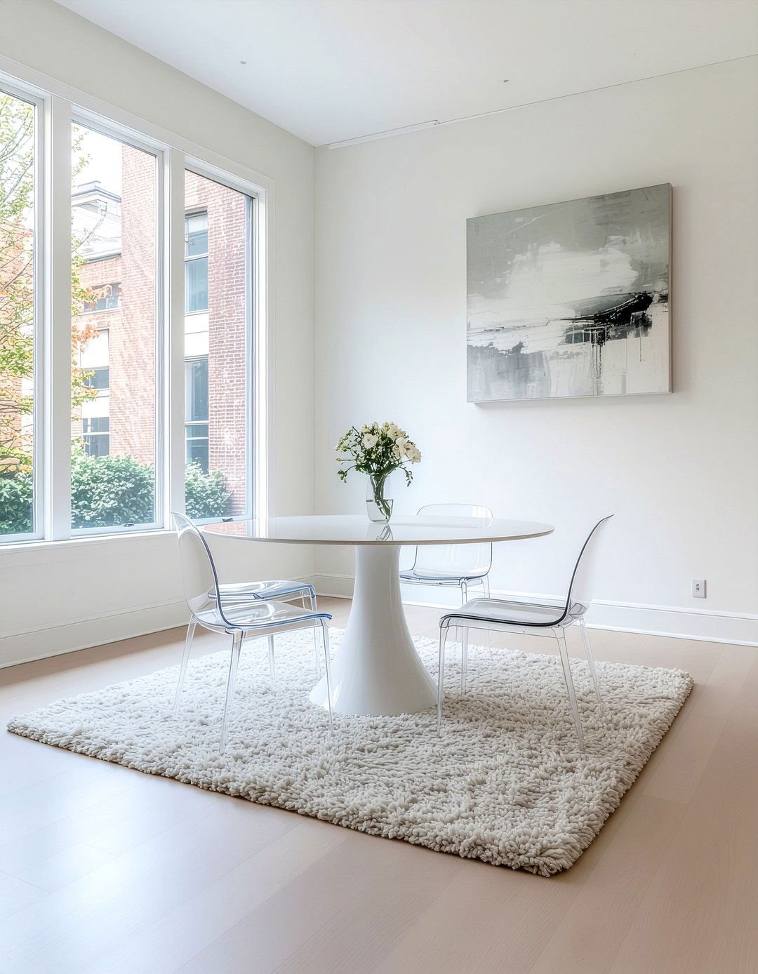 Minimalist White Interior - 30 Dallas dining room ideas