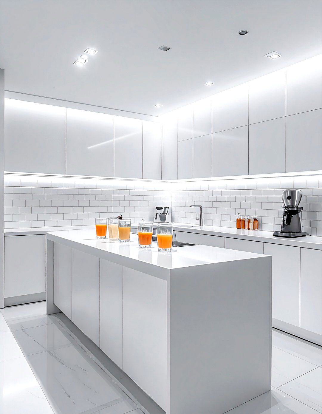 Minimalist White Juice Bar - 30 kitchen juice bar ideas