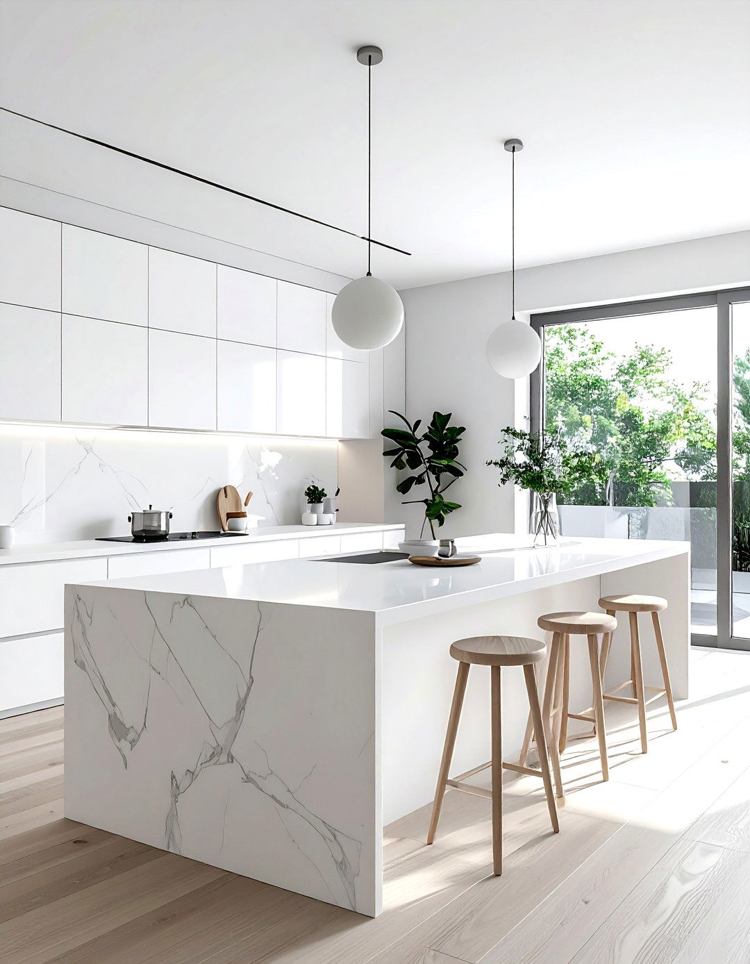 Minimalist White Kitchen - 30 serene kitchen ideas