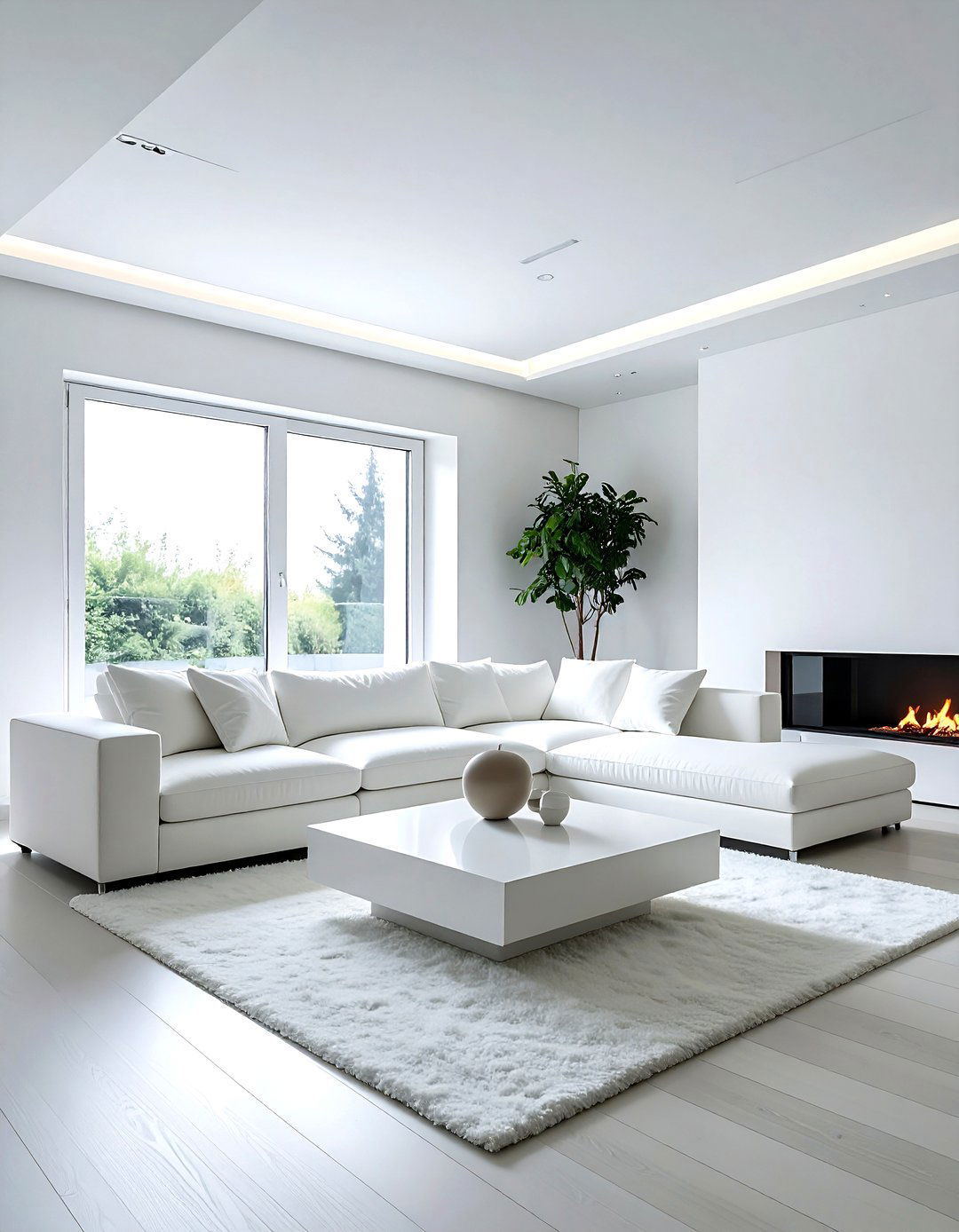 Minimalist White Living Room - 30 modern white living room ideas
